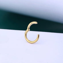 14K Gold Scharnier Clicker Ring für Lippe, Nase, Helix, Daith, Tragus, Septum