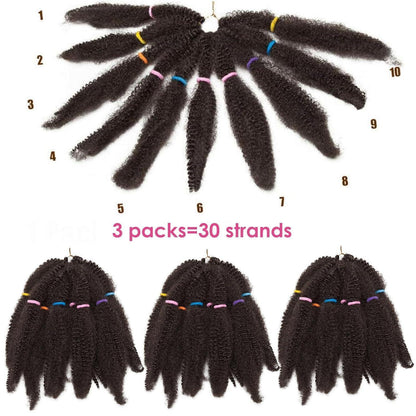 3er Pack Marley Twist Haarverlängerung – Dunkelbraun