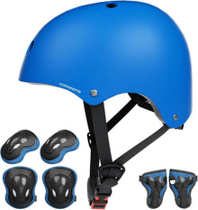 Kinder Fahrradhelm Skaterhelm verstellbar CE-zertifiziert Blau