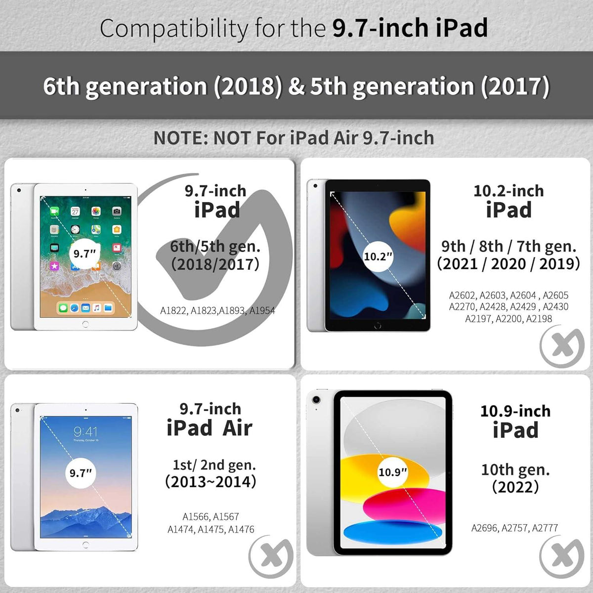 EasyAcc iPad 9.7 Hülle Ultra Dünn Transluzent Matt Dunkelblau