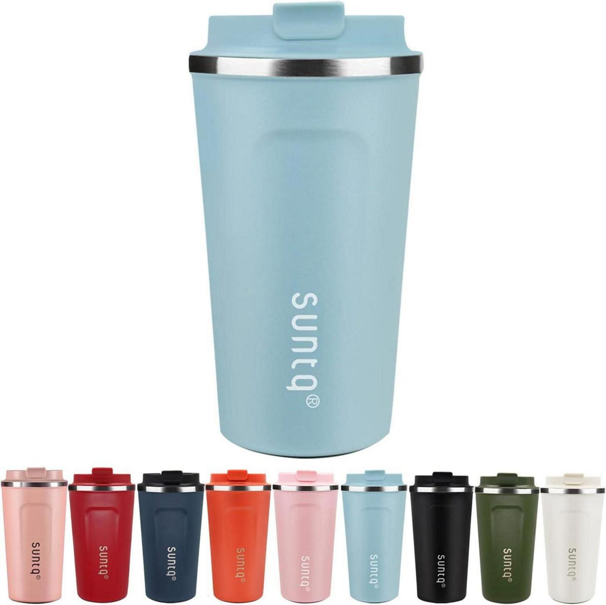 SUNTQ Kaffeebecher Edelstahl Thermobecher Doppelwand Isoliertust to go
