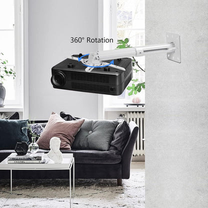 Universal Projektor Deckenhalterung 360° schwenkbar 90° neigbar bis 13,6 kg Beamer Halterung