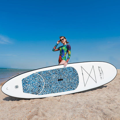 Aufblasbares SUP Board 10' Marmorstruktur Blau für 2 Personen
