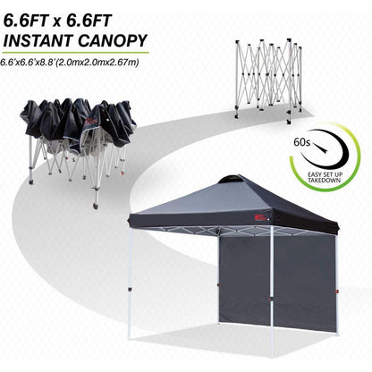 Pop-up Pavillon 2x2m mit Seitenwand, UV-Schutz, wasserabweisend