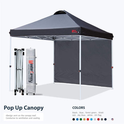 Pop-up Pavillon 2x2m mit Seitenwand, UV-Schutz, wasserabweisend