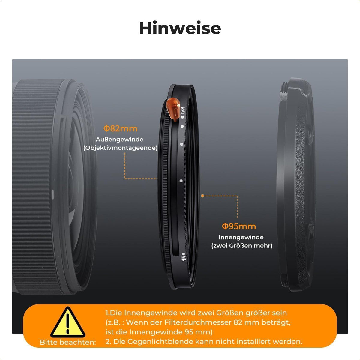 Variabler ND & CPL Filter 2-in-1 für 49mm Objektive