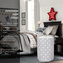 DOKEHOM 20-Inch Verdickte Faltbare Runde Lagerung Wäschekorb