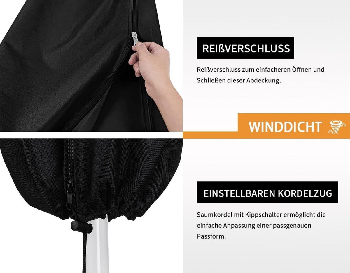 Ampelschirm Schutzhülle Wasserdicht Winterfest UV-Beständig 400cm