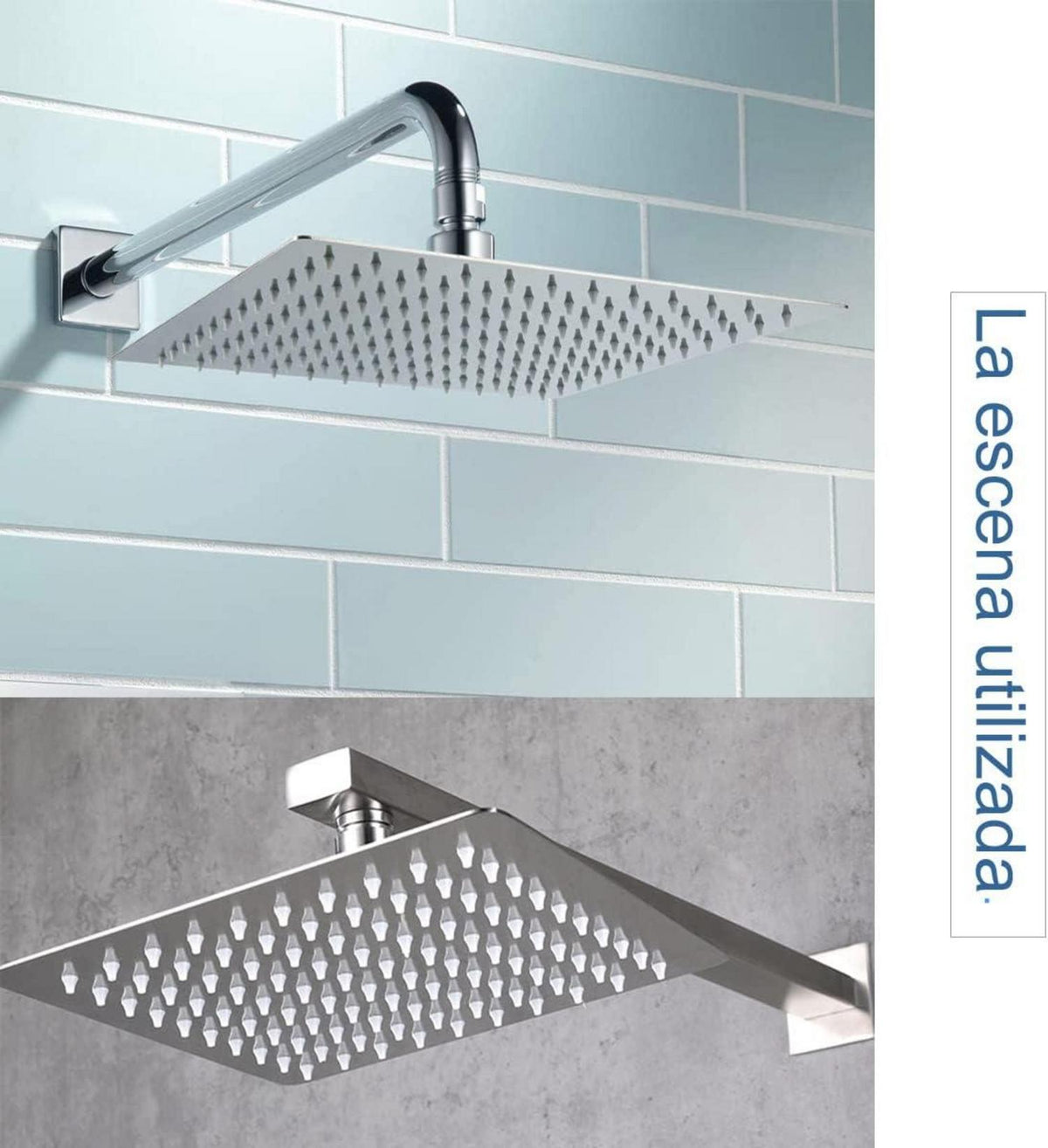 Regendusche Duschkopf 10 Zoll Edelstahl Quadratisch Anti-Kalk AISI304