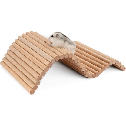 Niteangel Holz Kletterleiter Hängebrücke für Kleintiere