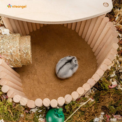 Holz Hamster Kletterleiter Hängebrücke für Kleintiere 39x20 cm