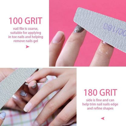 Professionelle Nagelfeile Set 16-tlg. Feile 100/180 waschbar für Nägel