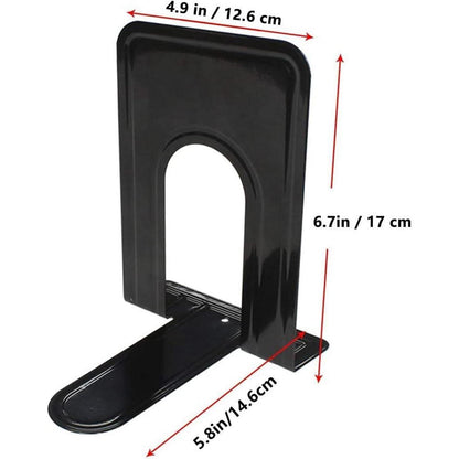 Buchstütze Metall Schwarz 17x12x15cm - 4 Paare