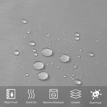 Furlinic Duschvorhang 180x210cm Grau - Textil Anti-schimmel Wasserdicht