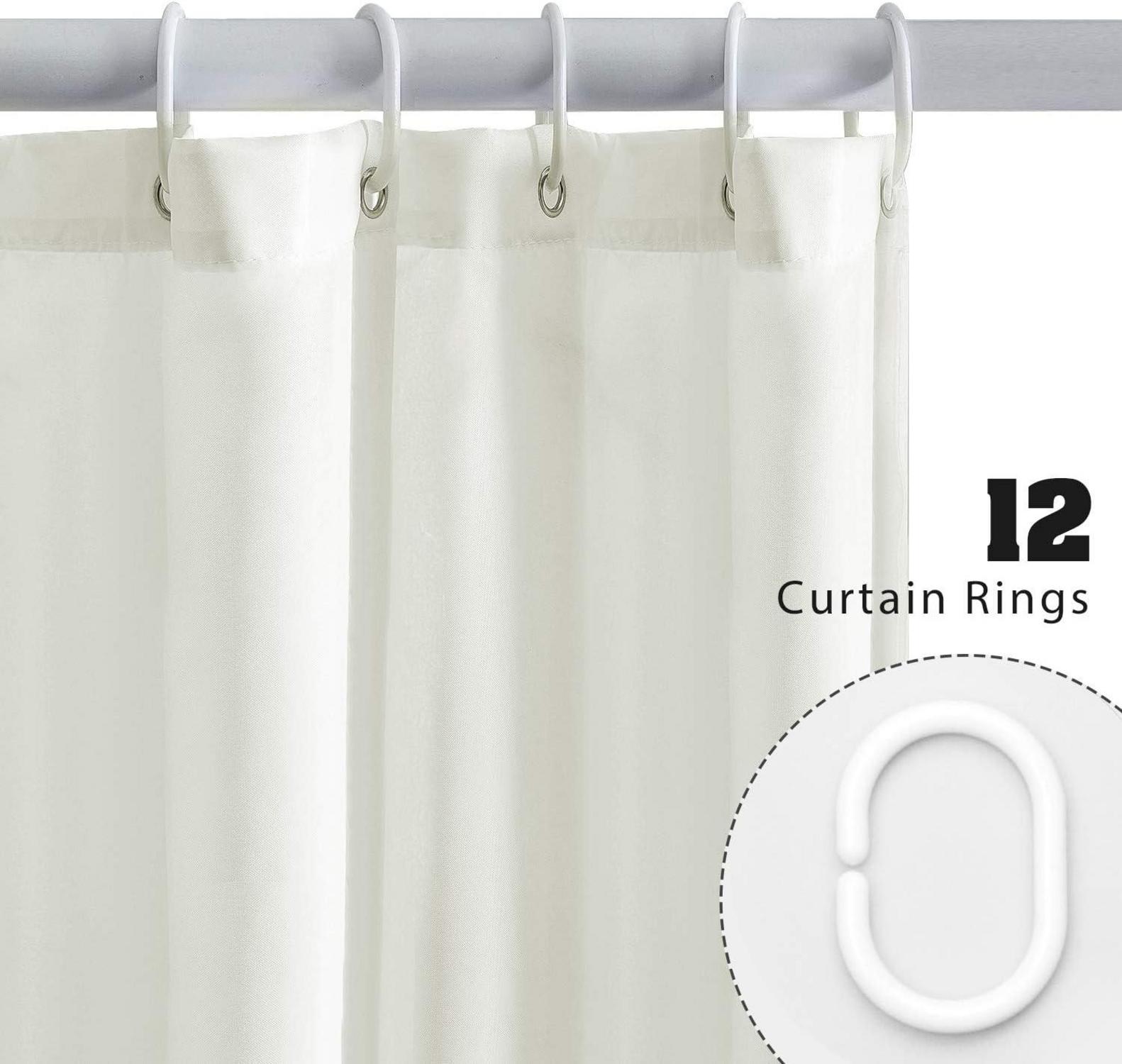 Hochwertiger Duschvorhang Beige 180x180 Wasserabweisend & Antischimmel