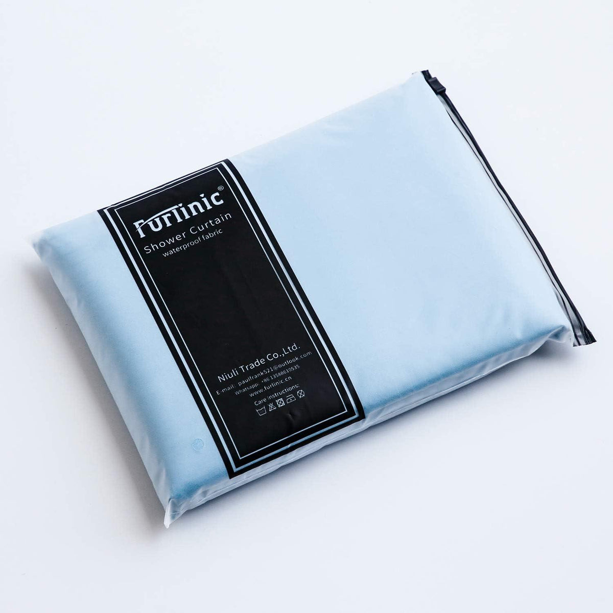 Wasserdichter Duschvorhang 180x210cm Polyester Badvorhang Hellblau