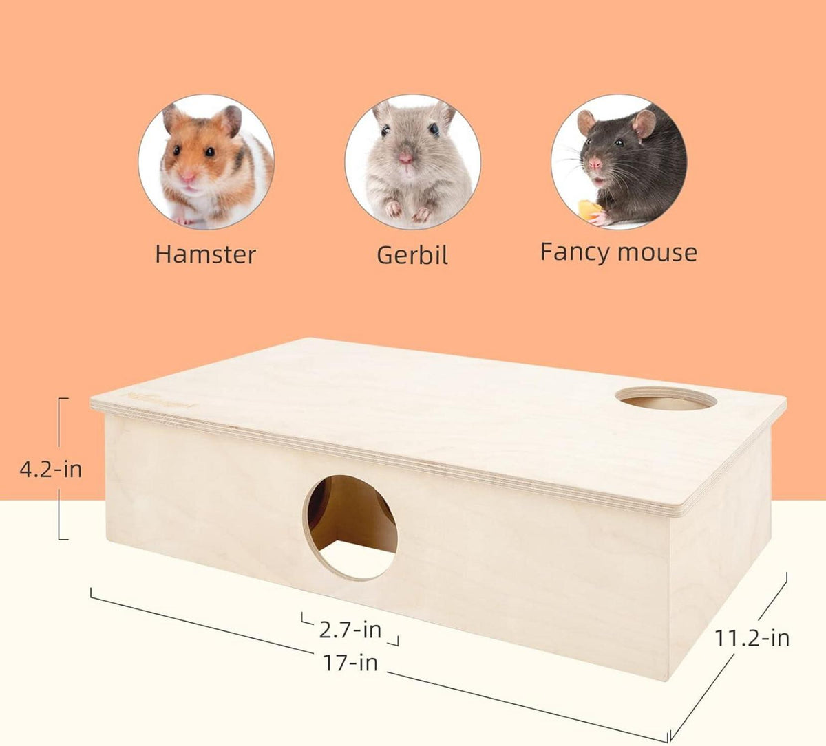 Niteangel Holz Hamsterhaus Labyrinth 6-Zimmer