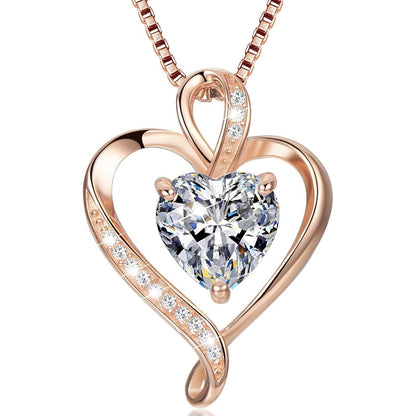 Silber Herz Halskette Damen 925 Sterling Silber Geschenk