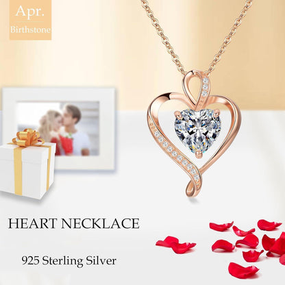 Silber Herz Halskette Damen 925 Sterling Silber Geschenk