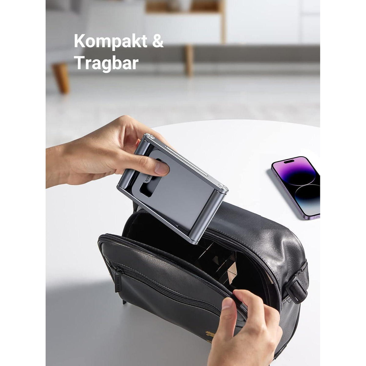 Verstellbarer Handy Ständer aus Aluminium – Kompatibel mit iPhone & Galaxy