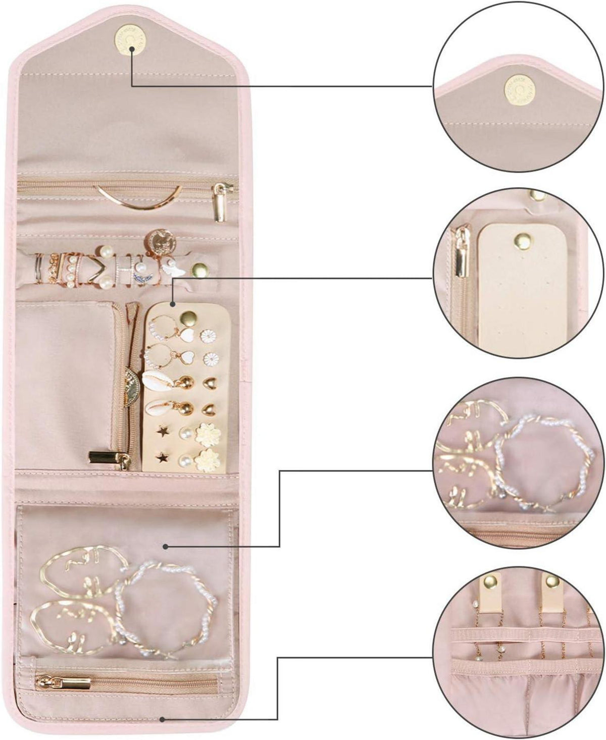 Schmuck Organizer Tasche für Reise - Aufbewahrung für