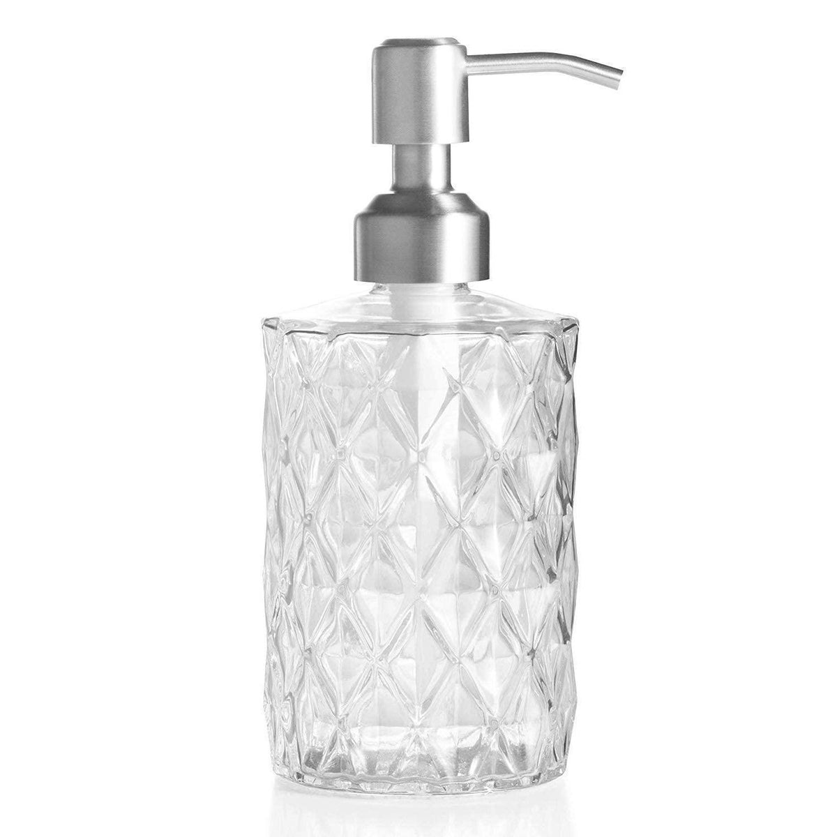 Glas Seifenspender Edelstahlpumpe 340ml Küche Bad