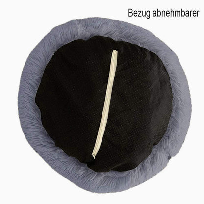 Flauschiges Hundebett Dunkelgrau 80cm – Abnehmbar & Waschbar