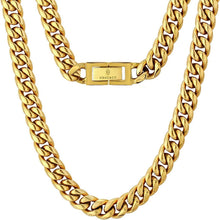 Panzerkette Herren Halskette 18K Gold Cuban Link Chain 55.9cm Gold