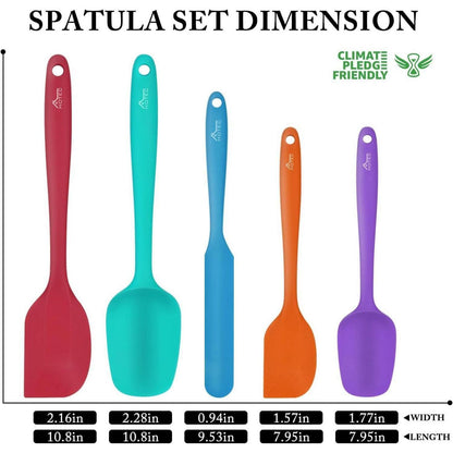 Hotec Teigschaber Silikon Spatel Set 5-teilig