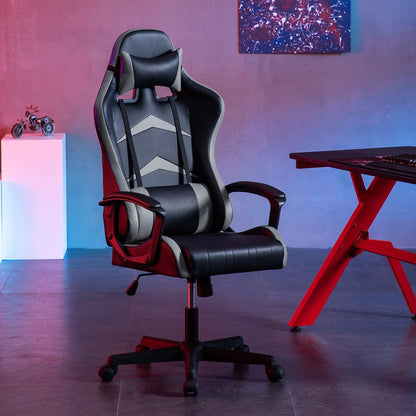 Gaming Stuhl Bürostuhl mit verstellbarem Kopfkissen Lendenkissen