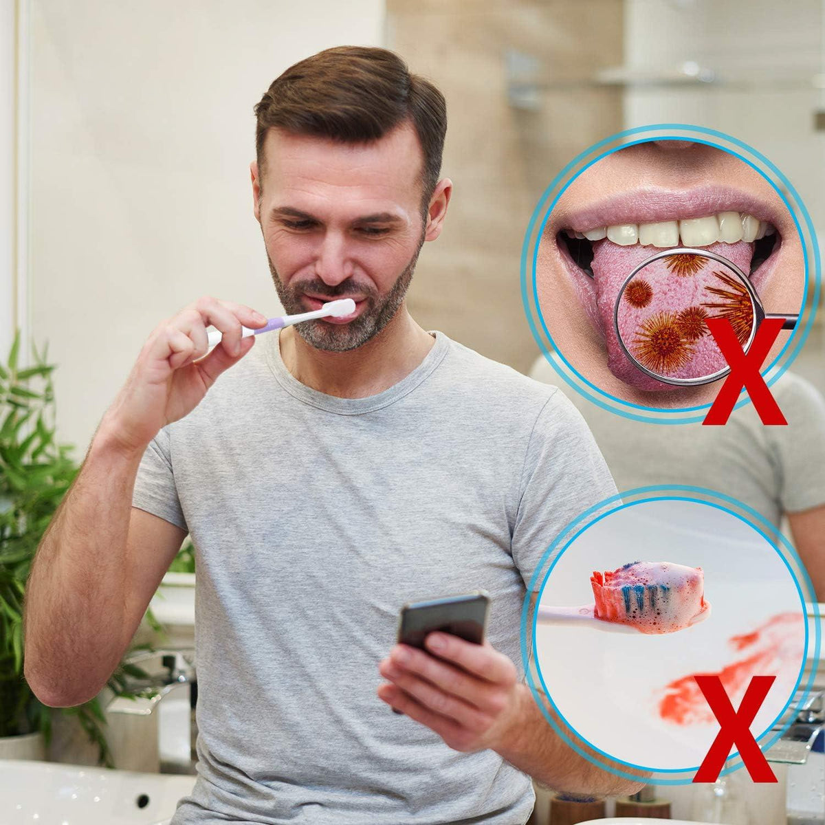 4er Pack Weiche Micro Nano Zahnbürste Extra Weiche Borsten Kinder Erwachsene - Glatt