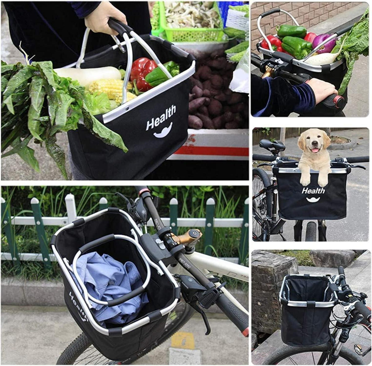 Lenkerkorb Fahrrad vorne Korb Faltbar Hundetasche Einkaufstasche