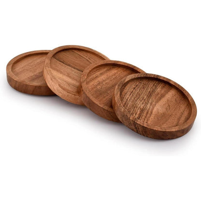 Kaizen Casa Holz Untersetzer Set 10,2 cm 4 Stück