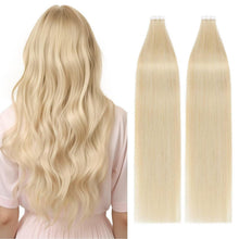 Blond Tape Extensions Echthaar 50cm - 40 Stück Remy Haarverlängerung