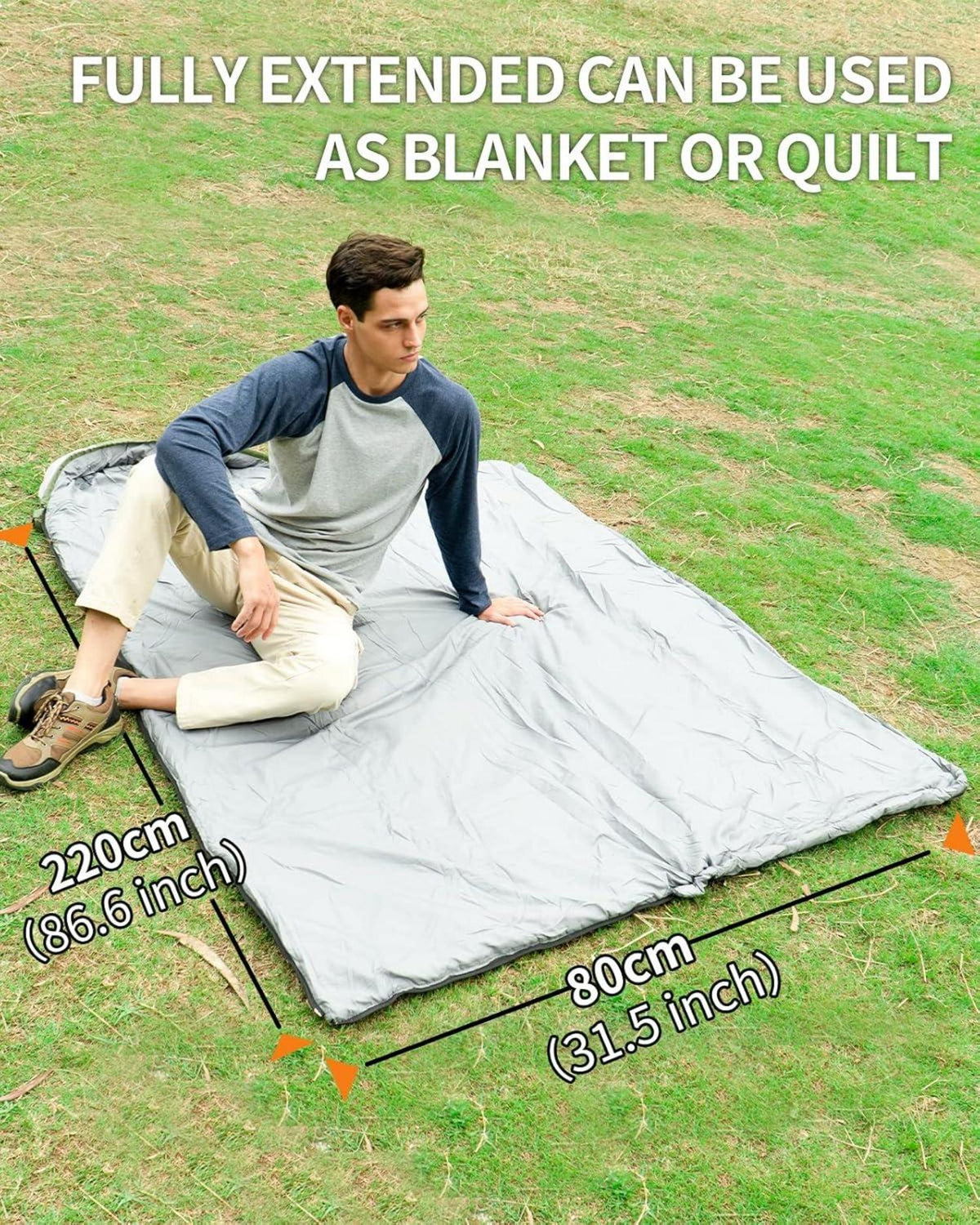 Schlafsack Outdoor Ultraleicht 4 Jahreszeiten Kleines Packmaß 0,8 kg