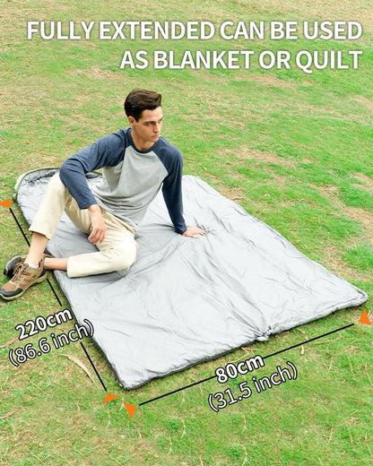 Schlafsack Outdoor Ultraleicht 4 Jahreszeiten Kleines Packmaß 0,8 kg