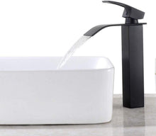 Wasserhahn Bad Wasserfall Schwarz Höhe 273mm