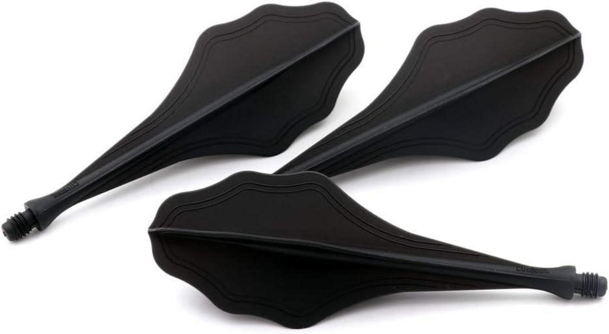 Dartflüge integriertes Design schwarz 3er-Set robust & leicht