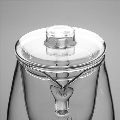 700ml Glasteekanne mit Sieb – Pinguin-Design für Tee & mehr