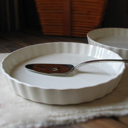 Tiefes Kuchengericht aus Porzellan – Backform für Kuchen & Auflauf 26cm