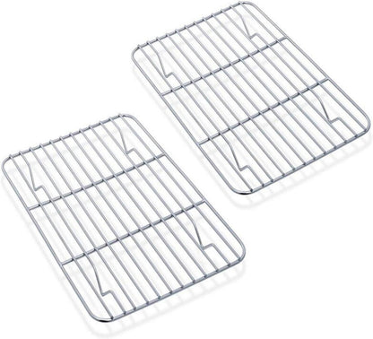 Auskühlgitter Edelstahl 2er-Set Braten Backen Grillen Kühlen 21,5 x 16