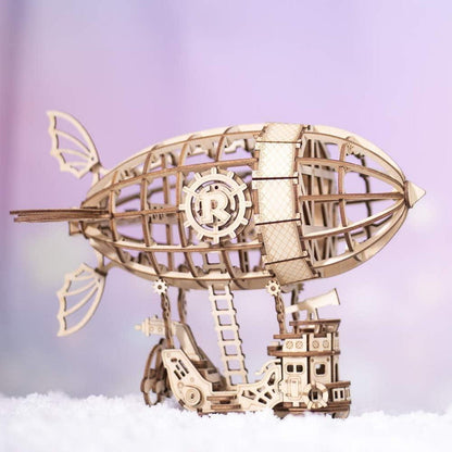 Rolife 3D Holz Zeppelin Puzzle Bausatz für Erwachsene und