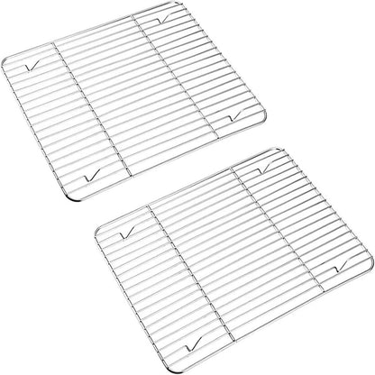 Abkühlgitter Edelstahl 2er-Set 38,5x28x1,5cm Braten Backen