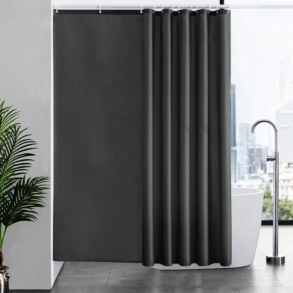 Duschvorhang Überlänge Anti-schimmel Textil Stoff 200x200cm
