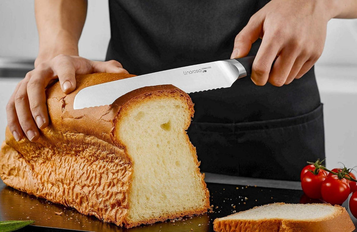 Brotmesser Wellenschliff für selbstgebackenes Brot aus deutschem Edelstahl (8