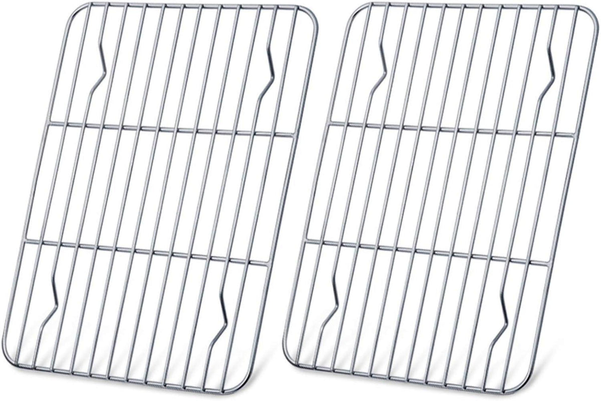Edelstahl Kuchengitter Set zum Backen Grillen 24.5 x 19 x 2 cm