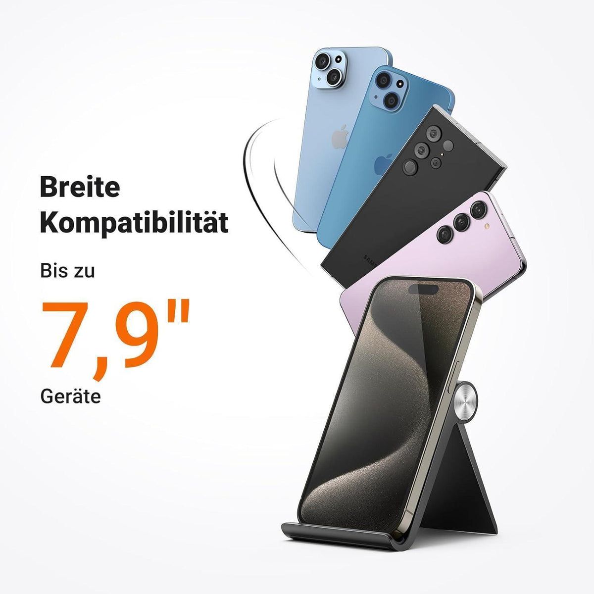 Klappbarer Handy Ständer für Schreibtisch – Universell & Verstellbar