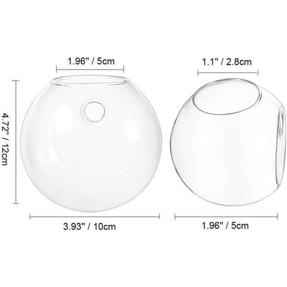 Wandbehang Glas Pflanzgefäße Sphärisch 4 Stück mit bunten Steinen