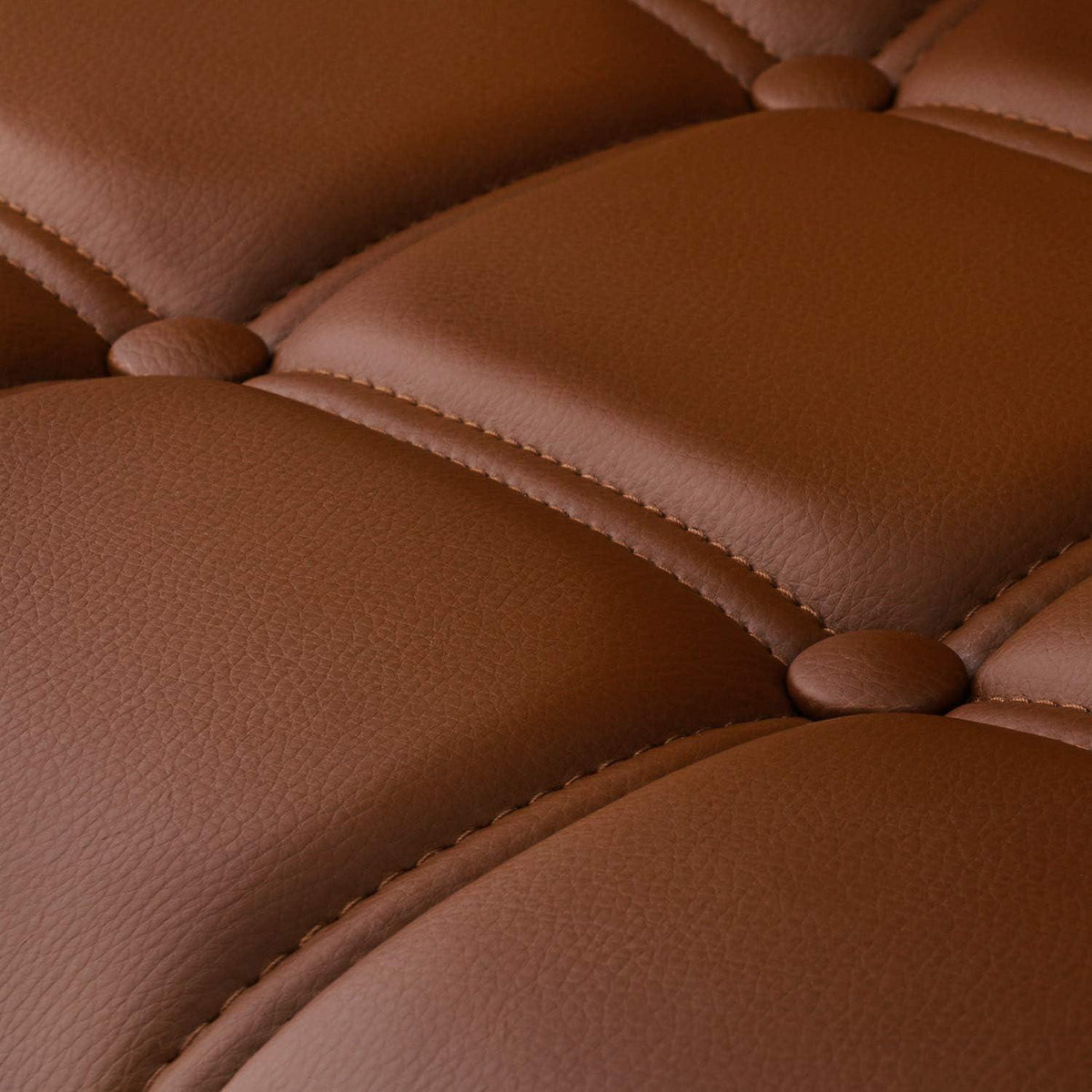 Barhocker-Set (2x) höhenverstellbar, Kaffee in Lederoptik