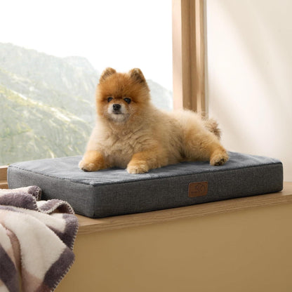 Orthopädisches Hundekissen Memory Foam Dunkelgrau 61x41cm